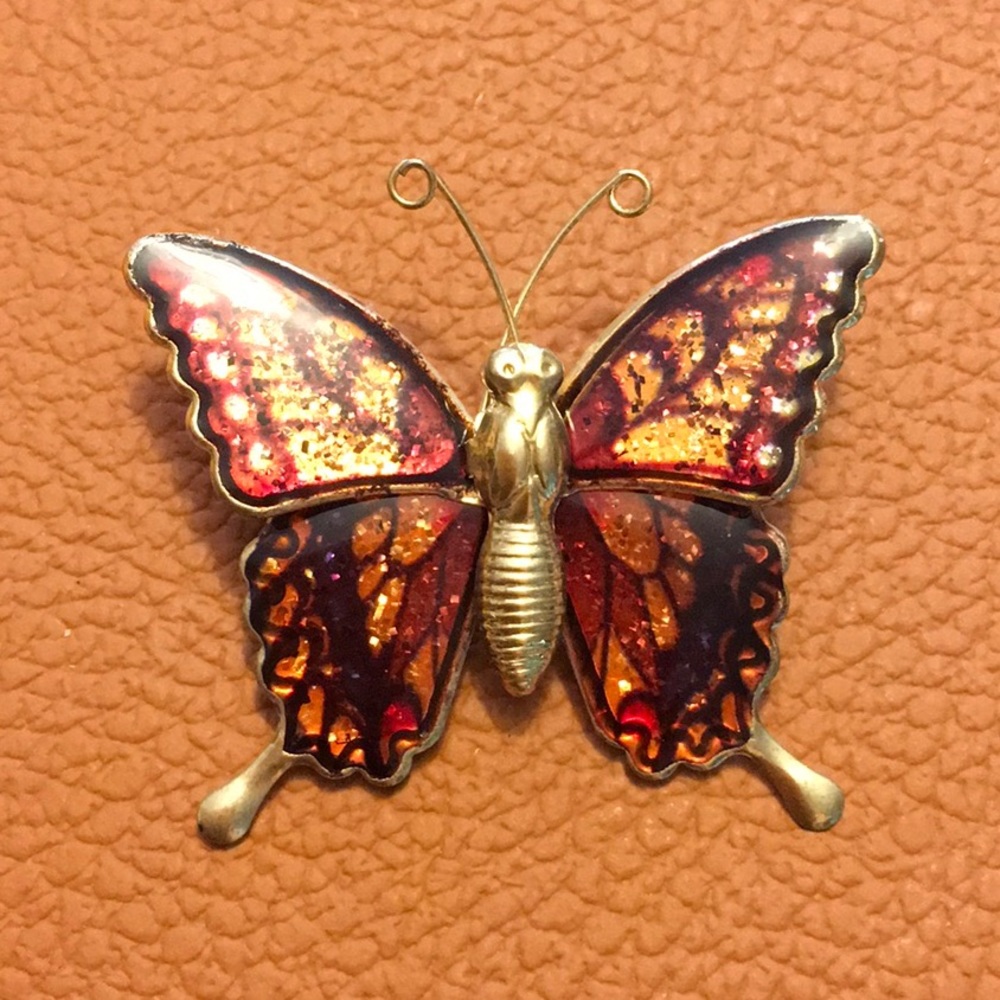 Enamel Butterfly pin by Interpur